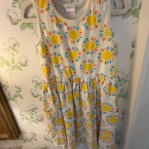 Hanna Andersson Sunburst Dress - Yellow and Blue